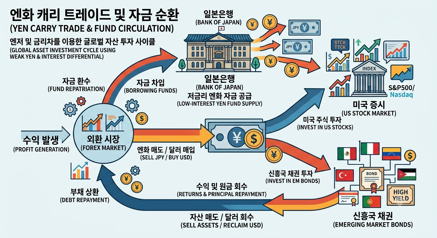 엔 캐리 트레이드 흐름도